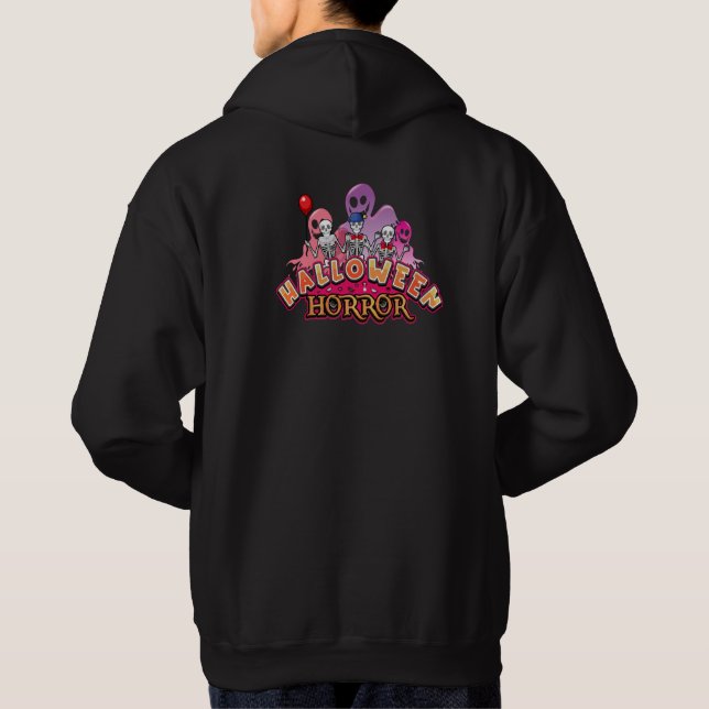Halloween Scary Clowns Horror  Hoodie (Back)