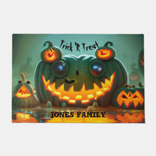 Halloween Scary Creature Pumpkin Doormat