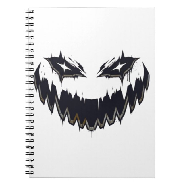 Halloween Scary Evil Pumpkin Funny Pumpkin Head Cl Notebook (Front)