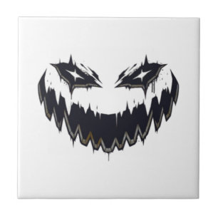 Halloween Scary Evil Pumpkin Funny Pumpkin Head Cl Tile
