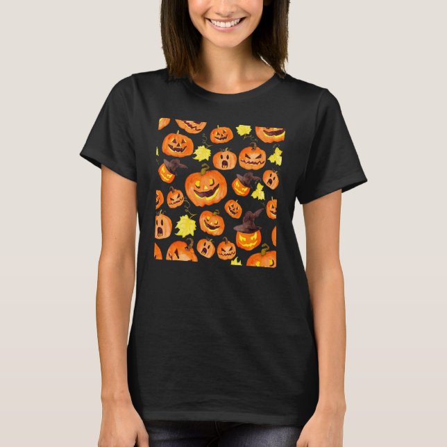 Halloween Scary Evil Pumpkin  Pumpkin Head 1 T-Shirt (Front)