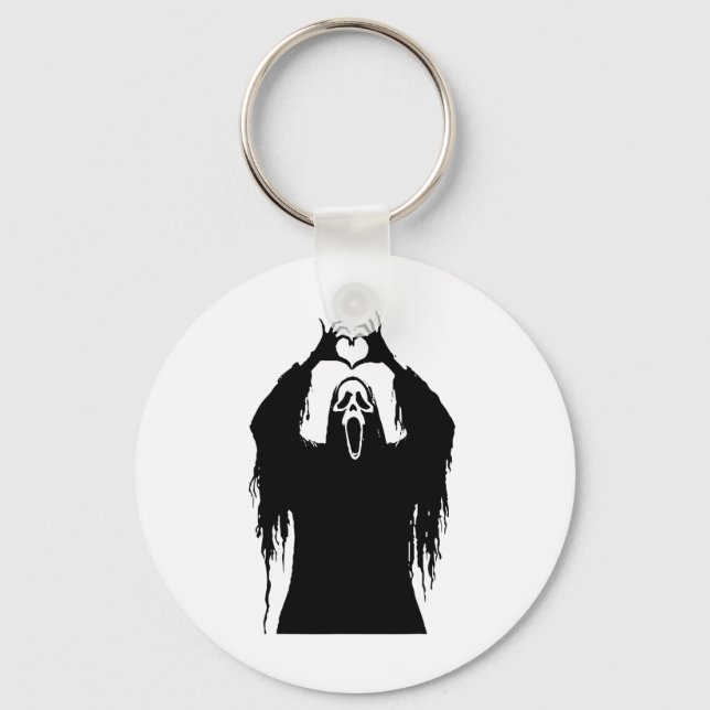 Halloween Scary Face Horror Poster  Key Ring (Front)