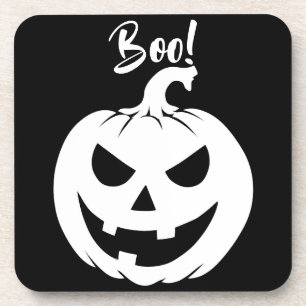 Halloween Scary Face Jack-O-Lantern Custom Coaster
