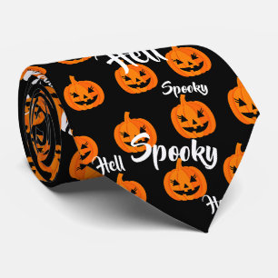 Halloween Scary Face Jack-O-Lantern Custom Tie