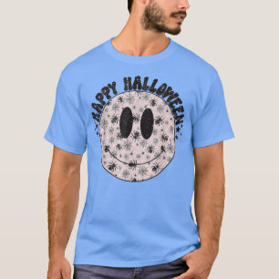 Halloween Scary Face Pumpkin 60s 70 Hippie Hallowe T-Shirt