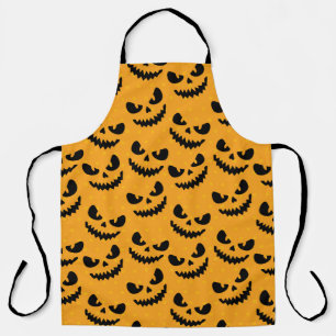 Halloween: scary faces, vintage style. apron