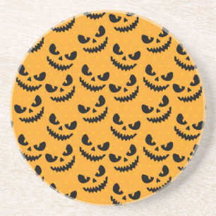 Halloween: scary faces, vintage style. coaster