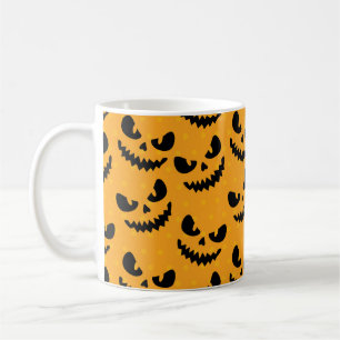 Halloween: scary faces, vintage style. coffee mug