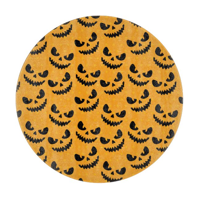 Halloween: scary faces, vintage style. cutting board (Front)