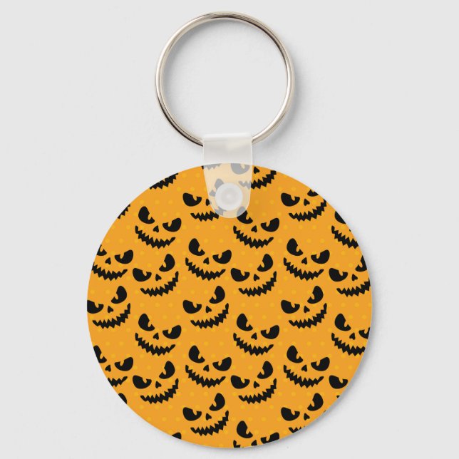 Halloween: scary faces, vintage style. key ring (Front)