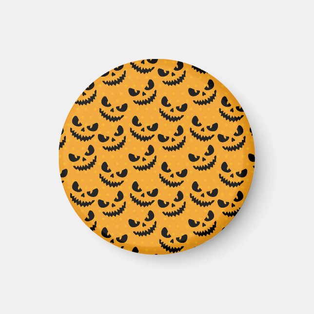 Halloween: scary faces, vintage style. magnet (Front)