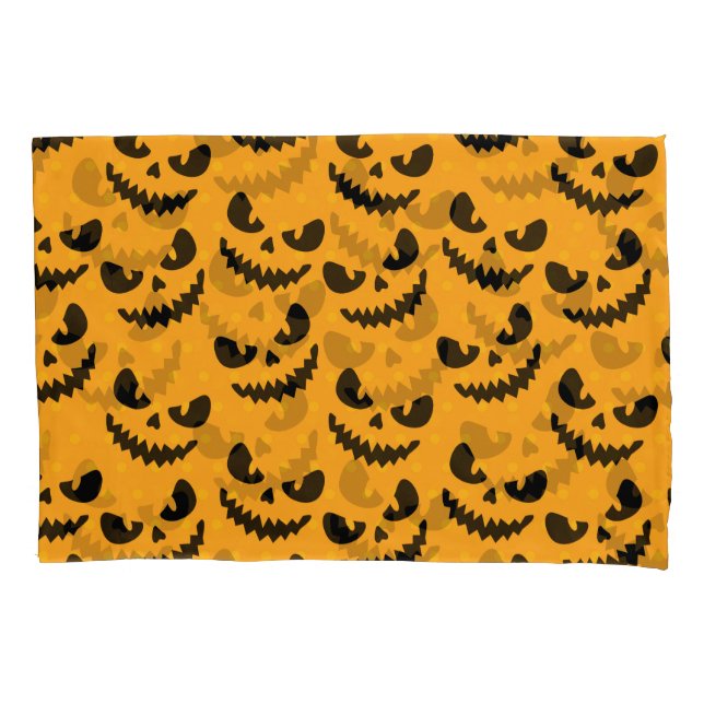 Halloween: scary faces, vintage style. pillowcase (Front)