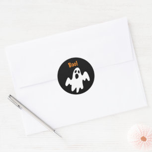 Halloween Scary Funny Holiday Ghost Says Boo Classic Round Sticker