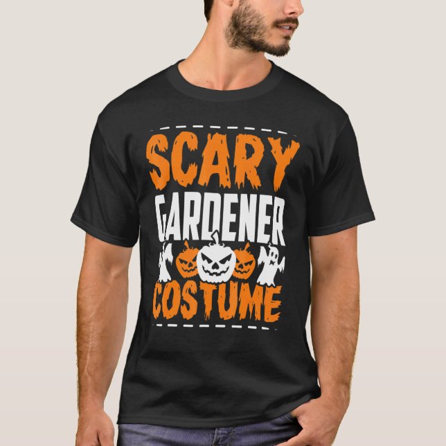 Halloween Scary Gardener Costume T-Shirt (Front)