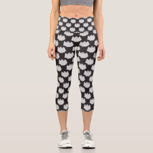 Halloween, Scary Ghost, Trick Or Treat, Boo Capri Leggings