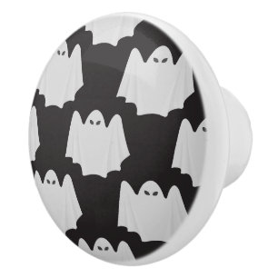 Halloween, Scary Ghost, Trick Or Treat, Boo Ceramic Knob