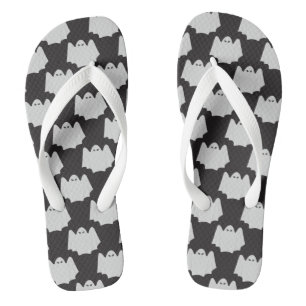 Halloween, Scary Ghost, Trick Or Treat, Boo Flip Flops