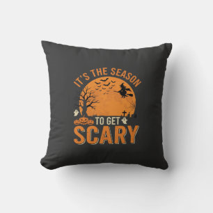 Halloween Scary Haunted Castle Vector Cushion