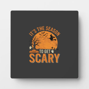 Halloween Scary Haunted Castle Vector Plaque