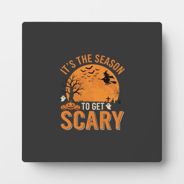 Halloween Scary Haunted Castle Vector Plaque (Front)
