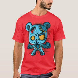 Halloween Scary Horrorcontest Boo Skeleton Bear Gr T-Shirt