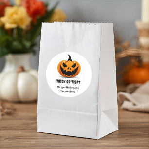Halloween Scary Jack-o’-Lantern – Classic Round Sticker