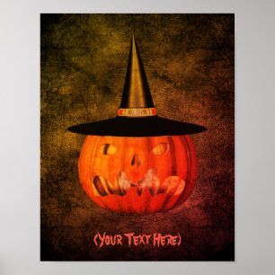 Halloween Scary Jack O Lantern Personalised  Poster