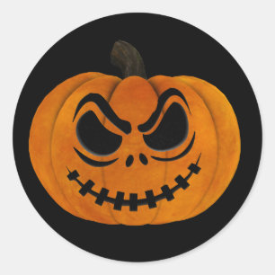 Halloween Scary Jack O Lantern Pumpkin Sticker