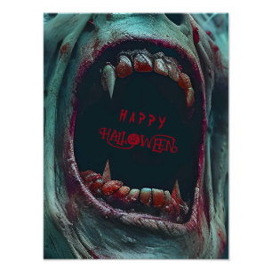   HALLOWEEN SCARY MONSTER COSTUME PARTY PHOTO PRINT