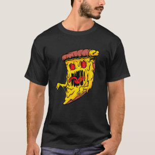 Halloween Scary Monster Food Lover Gift Funny Pizz T-Shirt