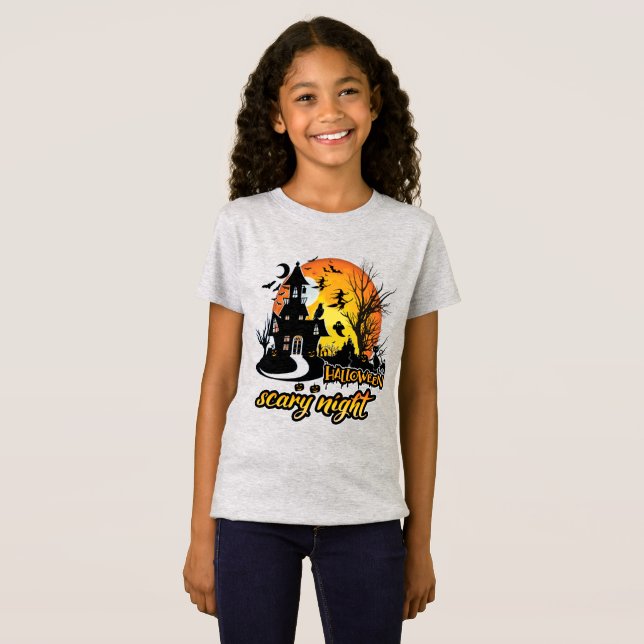 Halloween Scary Night2 T-Shirt (Front Full)