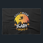 Halloween Scary Night Birthday Tea Towel<br><div class="desc">Halloween Scary Night Birthday</div>