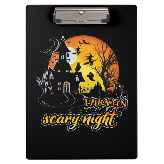 Halloween Scary Night Clipboard (Front)