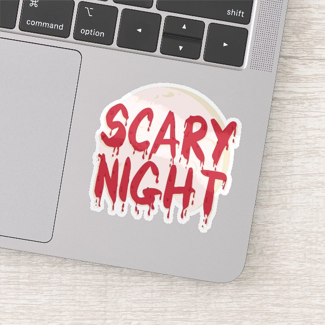 Halloween scary night dripping sticker (Detail)