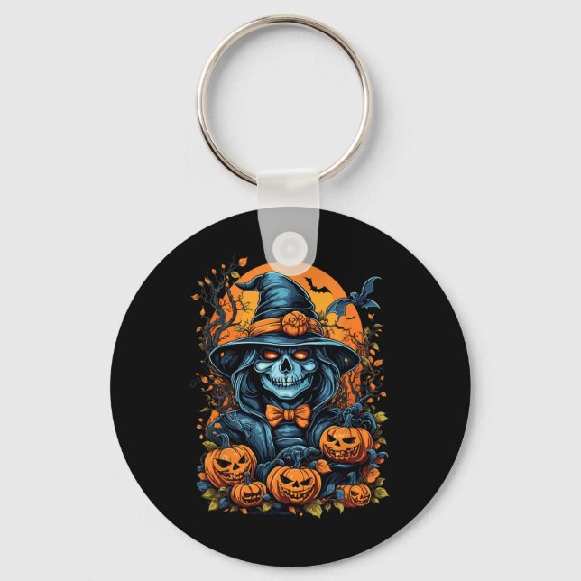 Halloween Scary Night Halloween Costume Key Ring (Front)