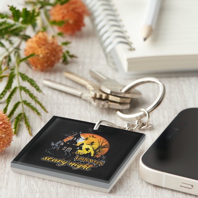 Halloween Scary Night Key Ring (Front Right)