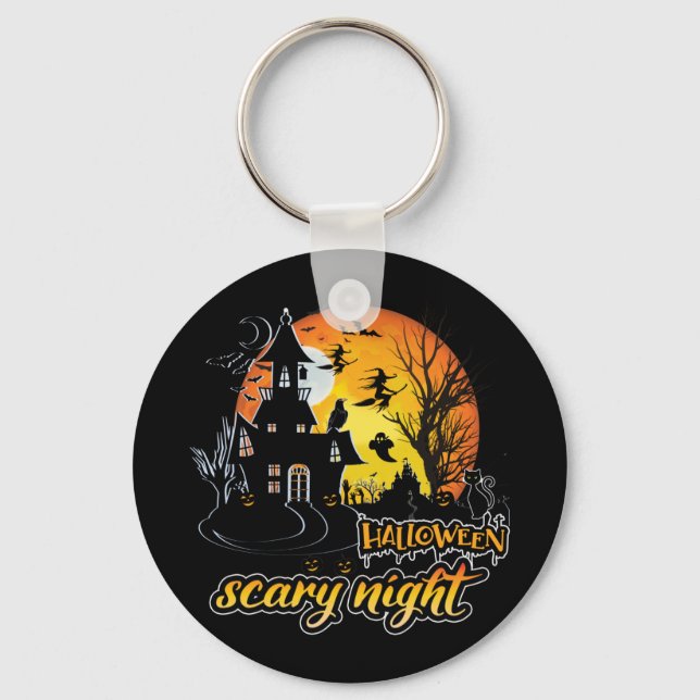 Halloween Scary Night Key Ring (Front)