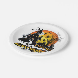 Halloween Scary Night Paper Plate