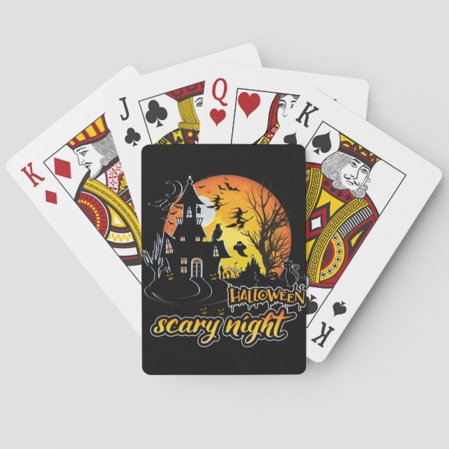 Halloween Scary Night Playing Cards (Back)
