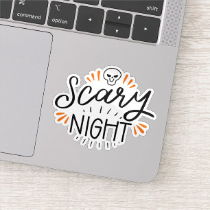 Halloween scary night spooky sticker