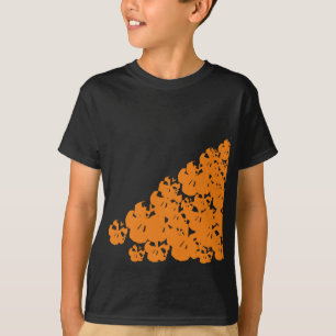 Halloween scary orange skulls pile black T-Shirt
