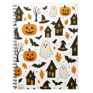 Halloween Scary Pattern – Spooky & Festive Notebook