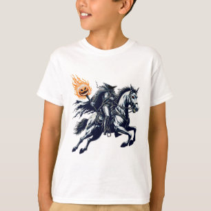 Halloween Scary Pumpkin Headless Horseman T-Shirt