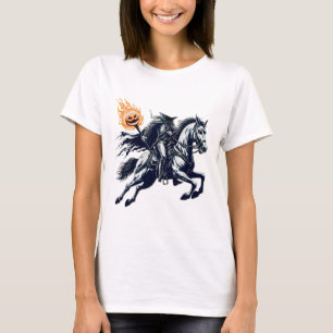 Halloween Scary Pumpkin Headless Horseman T-Shirt