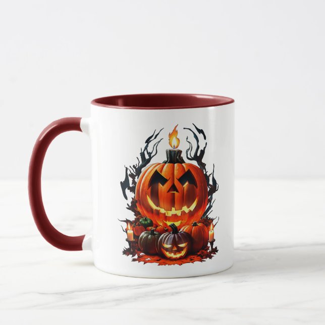 Halloween Scary Pumpkin Mug (Left)