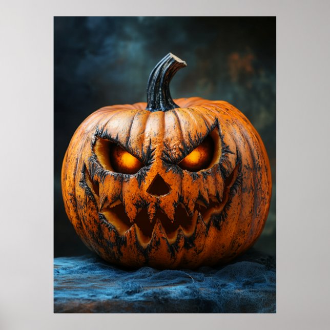 Halloween Scary Pumpkin Poster (Front)