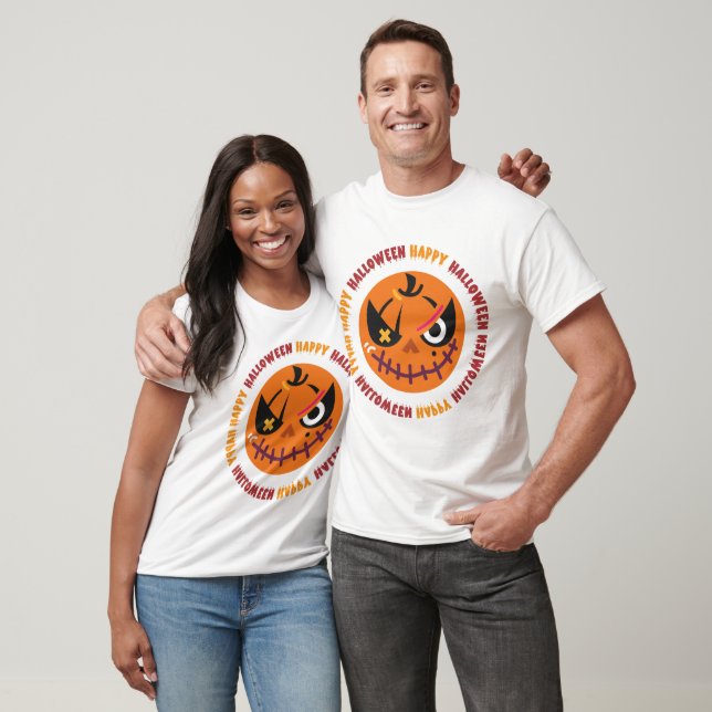 Halloween Scary Pumpkin T-Shirt (Unisex)