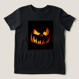 Halloween Scary Pumpkin Tri-Blend Shirt