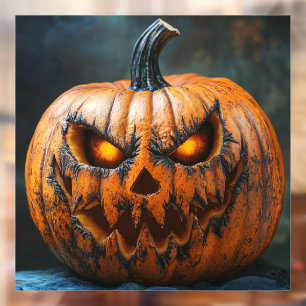 Halloween Scary Pumpkin Window Cling