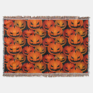 Halloween Scary Pumpkins Blanket
